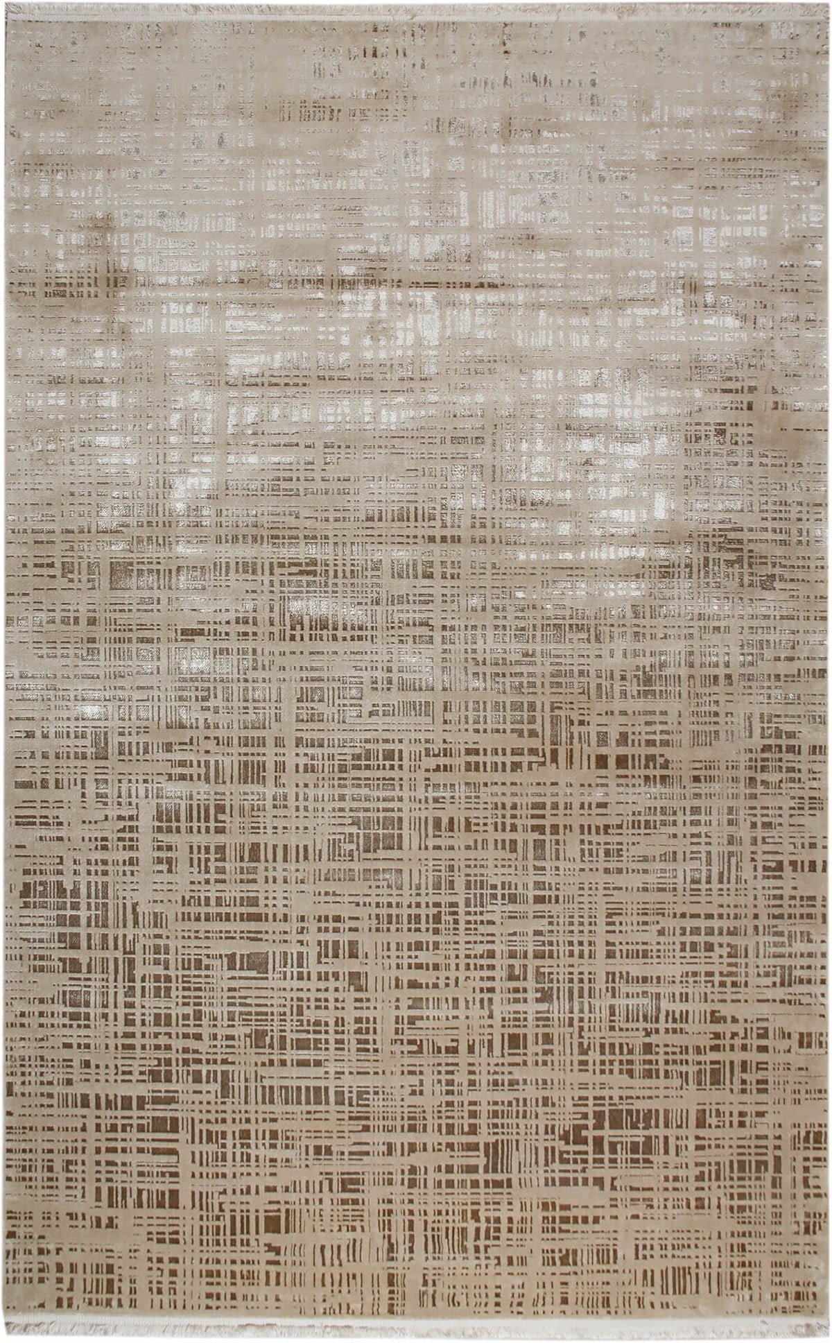 PALERMO PL 01 VIZON  Tek Renk Işıltılı Bambu Floş Modern Makine Halı