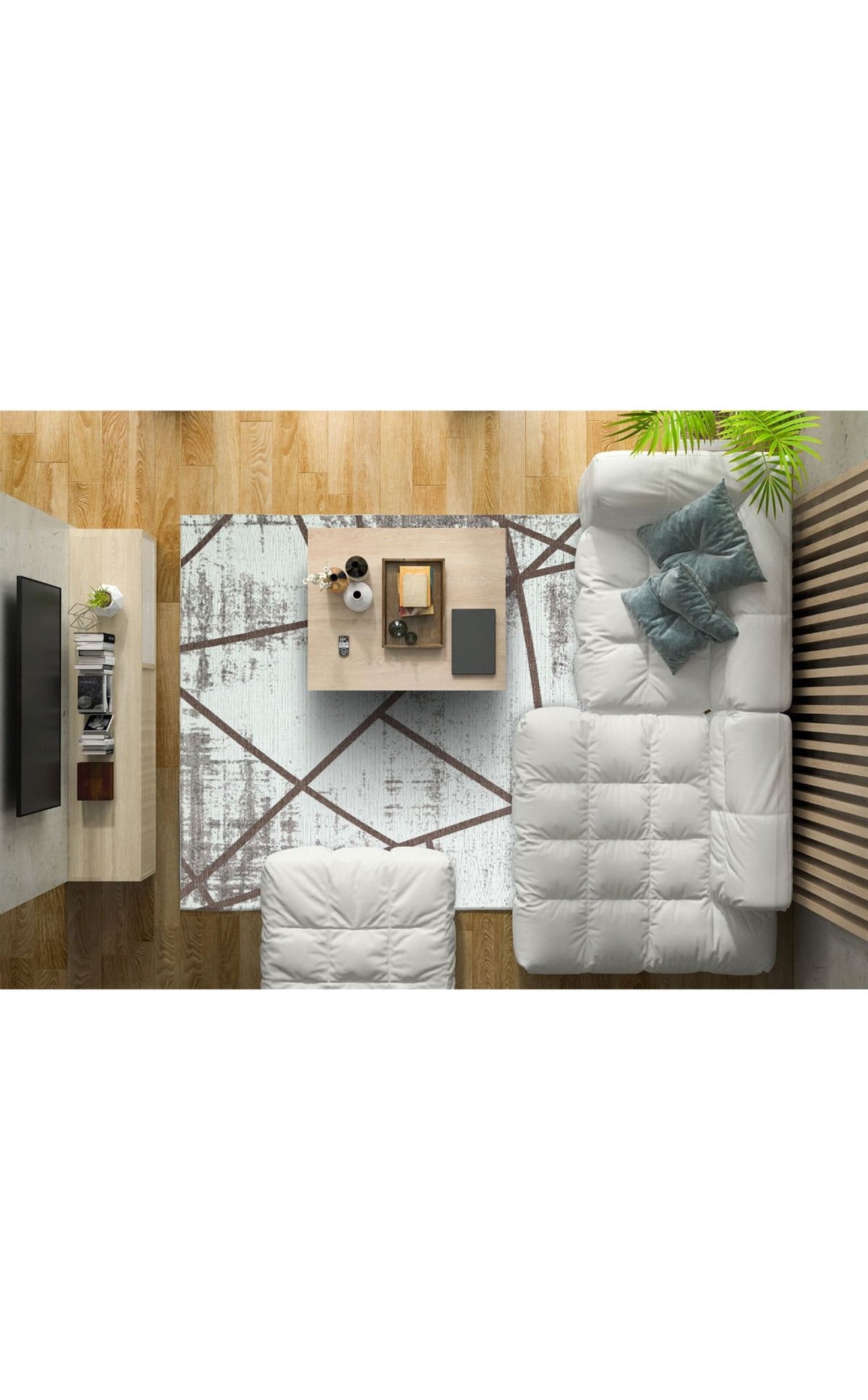 PALMA PM 04 NATURAL  Hav Toz Vermez Modern Dokuma Kilim