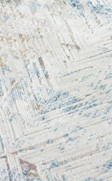 PALMIRA PLM 03 CREAM BLUE  Yüksek Kaliteli Sık Dokuma Modern Salon Halısı