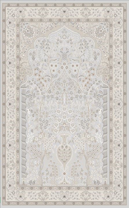 PALMIRA SECCADE PLM SCD 01 L.GREY CREAM  Yüksek Kaliteli Sık Dokuma Modern Seccade