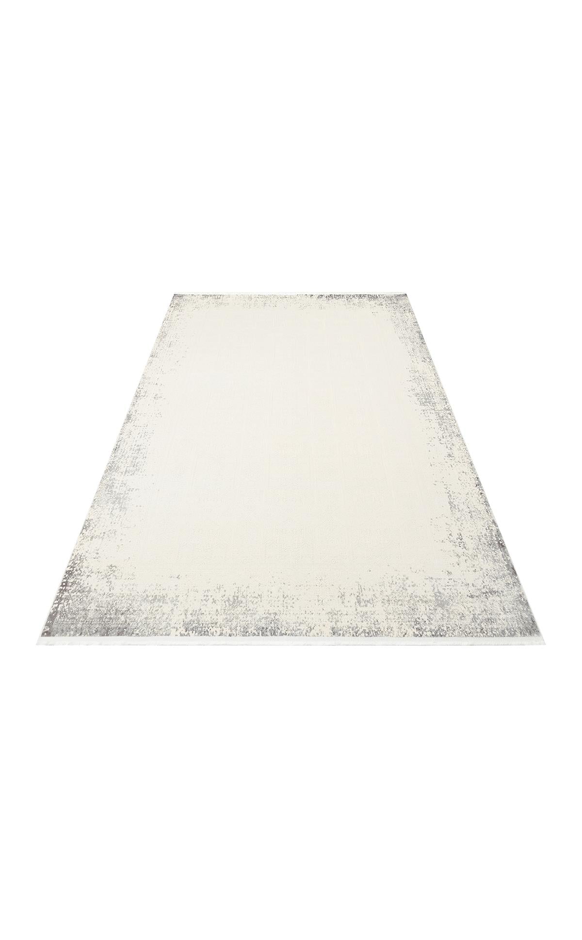 PASSAGE PLZ 03 CREAM GREY  Yumuşak Tuşeli Sık Dokuma Modern Halı