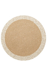 PATNA PTN 02 NATURAL WHITE  Jüt Hasır Görünümlü Hav Toz Vermez Örgü Halı