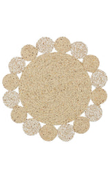 PATNA PTN 03 NATURAL WHITE  Jüt Hasır Görünümlü Hav Toz Vermez Örgü Halı