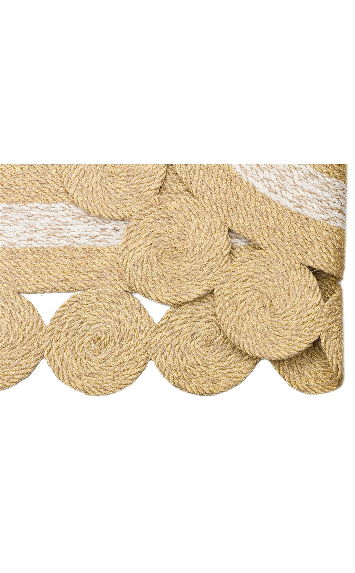 PATNA PTN 04 NATURAL WHITE  Jüt Hasır Görünümlü Hav Toz Vermez Örgü Halı
