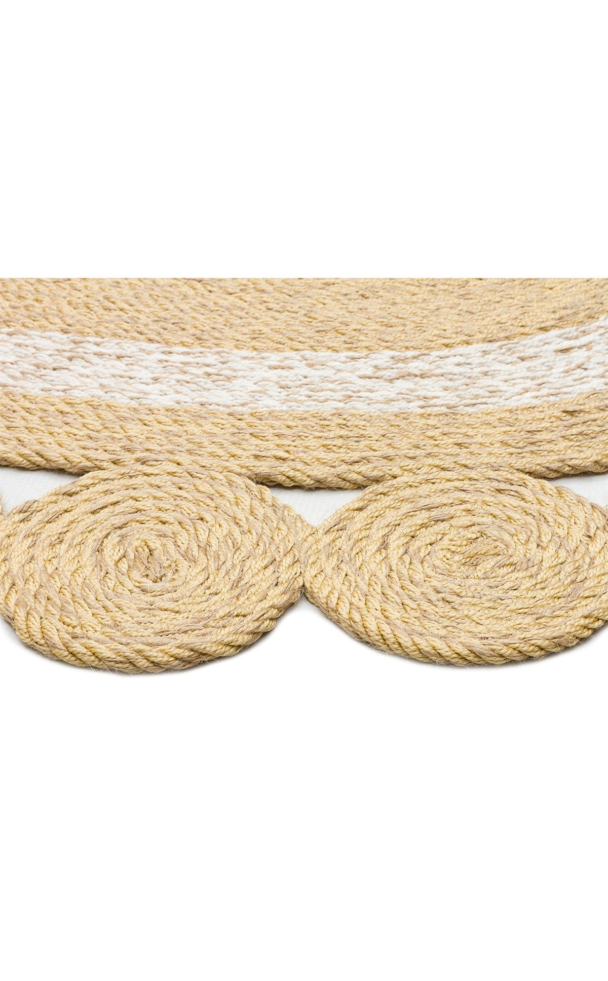 PATNA PTN 04 NATURAL WHITE  Jüt Hasır Görünümlü Hav Toz Vermez Örgü Halı