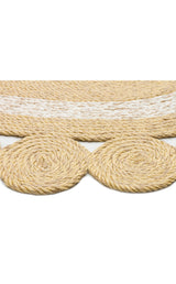 PATNA PTN 04 NATURAL WHITE  Jüt Hasır Görünümlü Hav Toz Vermez Örgü Halı