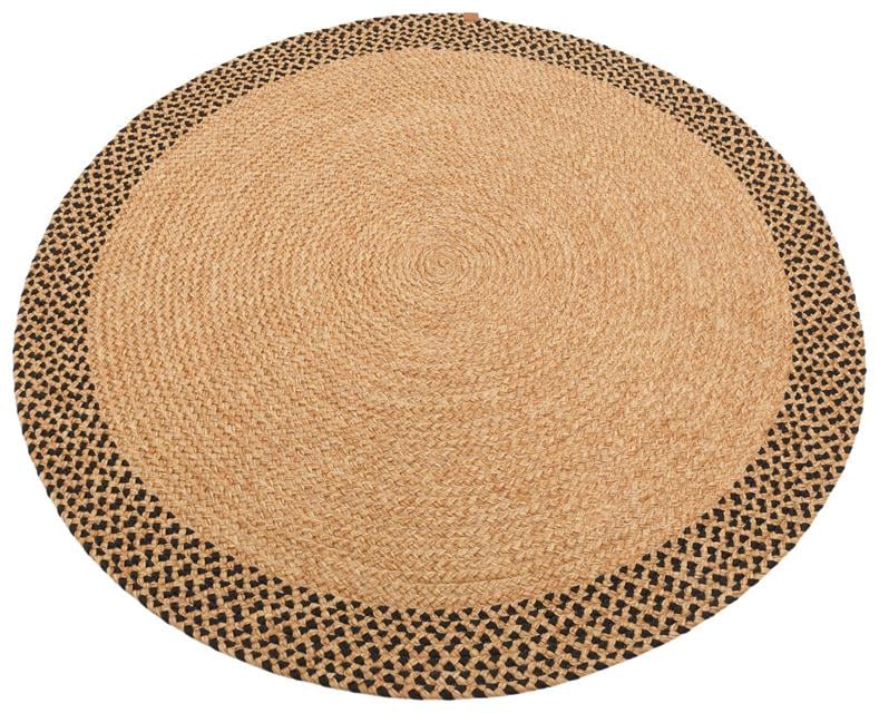PATNA PTN 19 NATURAL BLACK Q  Jüt Hasır Görünümlü Hav Toz Vermez Örgü Halı