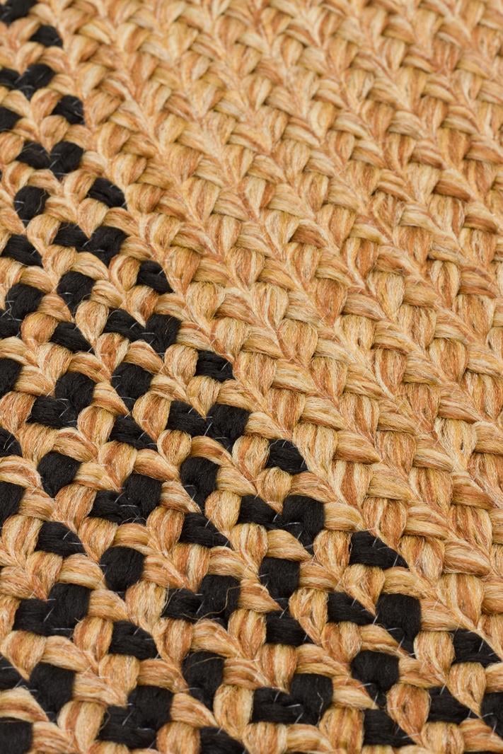 PATNA PTN 19 NATURAL BLACK Q  Jüt Hasır Görünümlü Hav Toz Vermez Örgü Halı