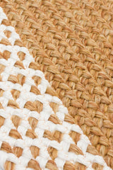 PATNA PTN 19 NATURAL WHITE  Jüt Hasır Görünümlü Hav Toz Vermez Örgü Halı