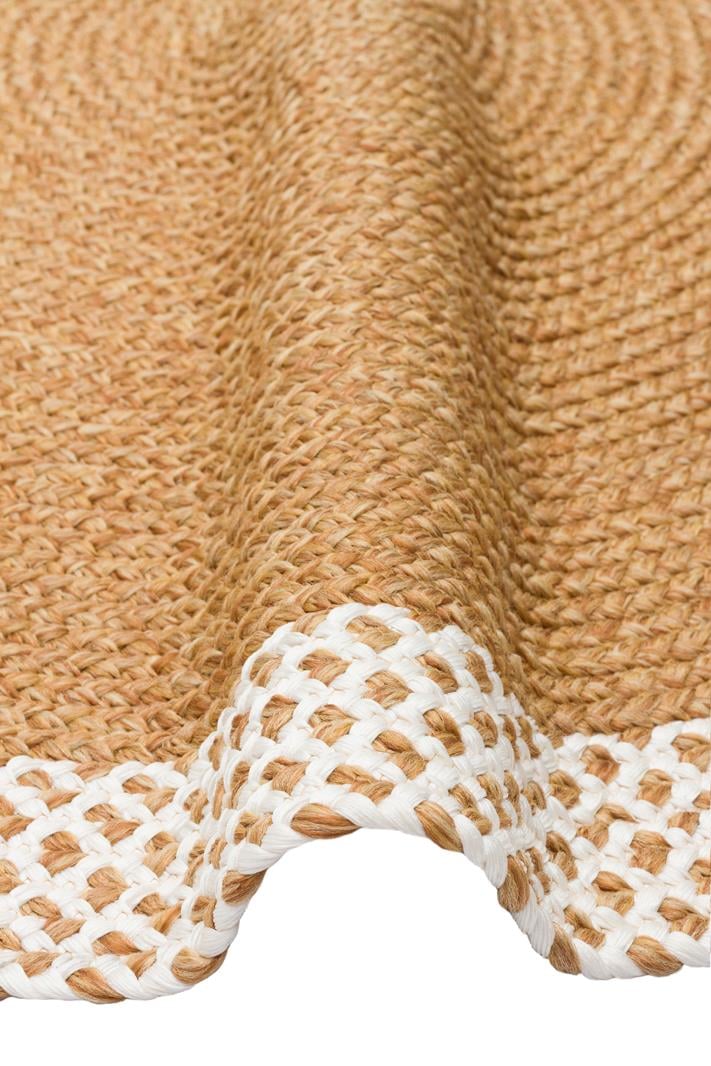 PATNA PTN 19 NATURAL WHITE Q  Jüt Hasır Görünümlü Hav Toz Vermez Örgü Halı