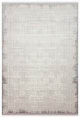 PERA PERA 01 GREY  Yıkanabilir Modern Desenli Kaymaz Tabanlı Akrilik Makine Halısı