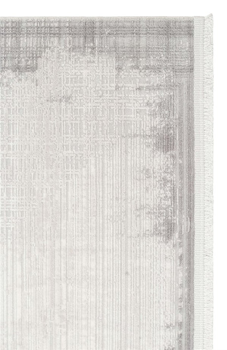 PERA PERA 01 GREY  Yıkanabilir Modern Desenli Kaymaz Tabanlı Akrilik Makine Halısı