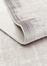 PERA PERA 01 GREY  Yıkanabilir Modern Desenli Kaymaz Tabanlı Akrilik Makine Halısı