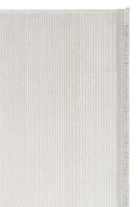 PERA PERA 02 L.GREY  Yıkanabilir Modern Desenli Kaymaz Tabanlı Akrilik Makine Halısı