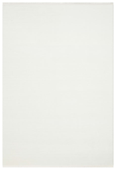 PERA PERA 02 WHITE  Yıkanabilir Modern Desenli Kaymaz Tabanlı Akrilik Makine Halısı