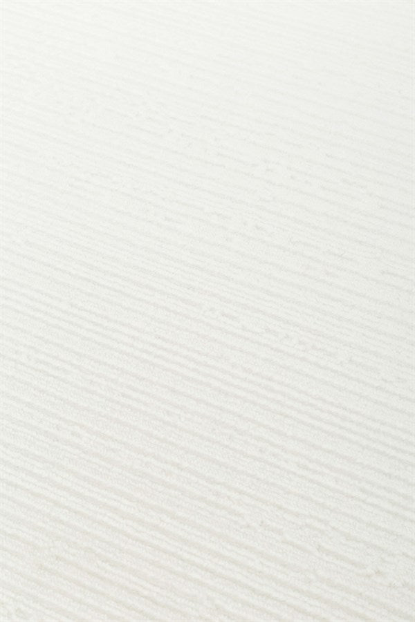 PERA PERA 02 WHITE  Yıkanabilir Modern Desenli Kaymaz Tabanlı Akrilik Makine Halısı