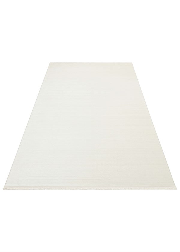 PERA PERA 02 WHITE  Yıkanabilir Modern Desenli Kaymaz Tabanlı Akrilik Makine Halısı