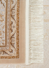 PERSIAN PER 01 BEIGE  Klasik Desenli Yüksek Kalite Sıkı ve İnce Dokuma Yaklaşık 3 Milyon Point Makine Halısı