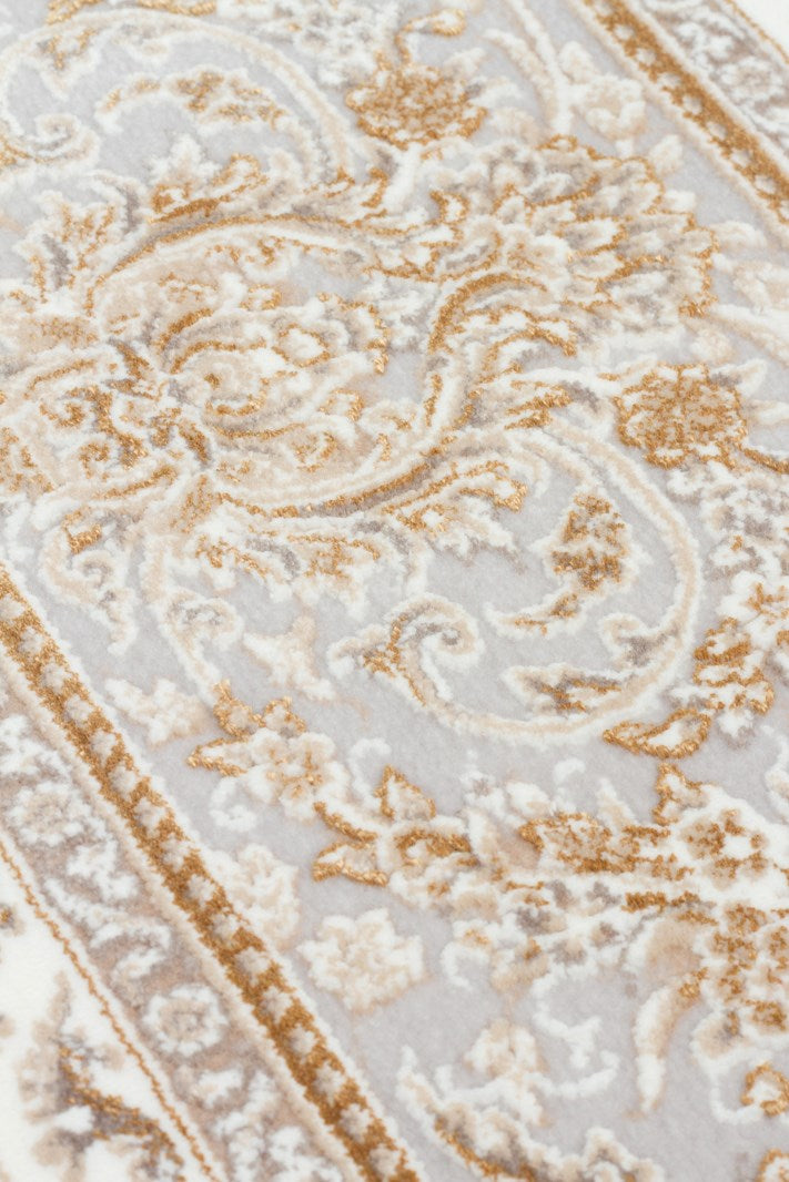 PERSIAN PER 01 CREAM  Klasik Desenli Yüksek Kalite Sıkı ve İnce Dokuma Yaklaşık 3 Milyon Point Makine Halısı