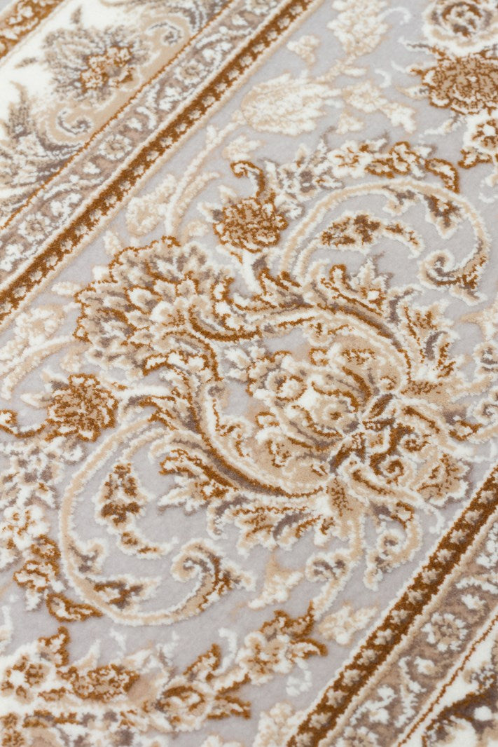 PERSIAN PER 01 CREAM  Klasik Desenli Yüksek Kalite Sıkı ve İnce Dokuma Yaklaşık 3 Milyon Point Makine Halısı