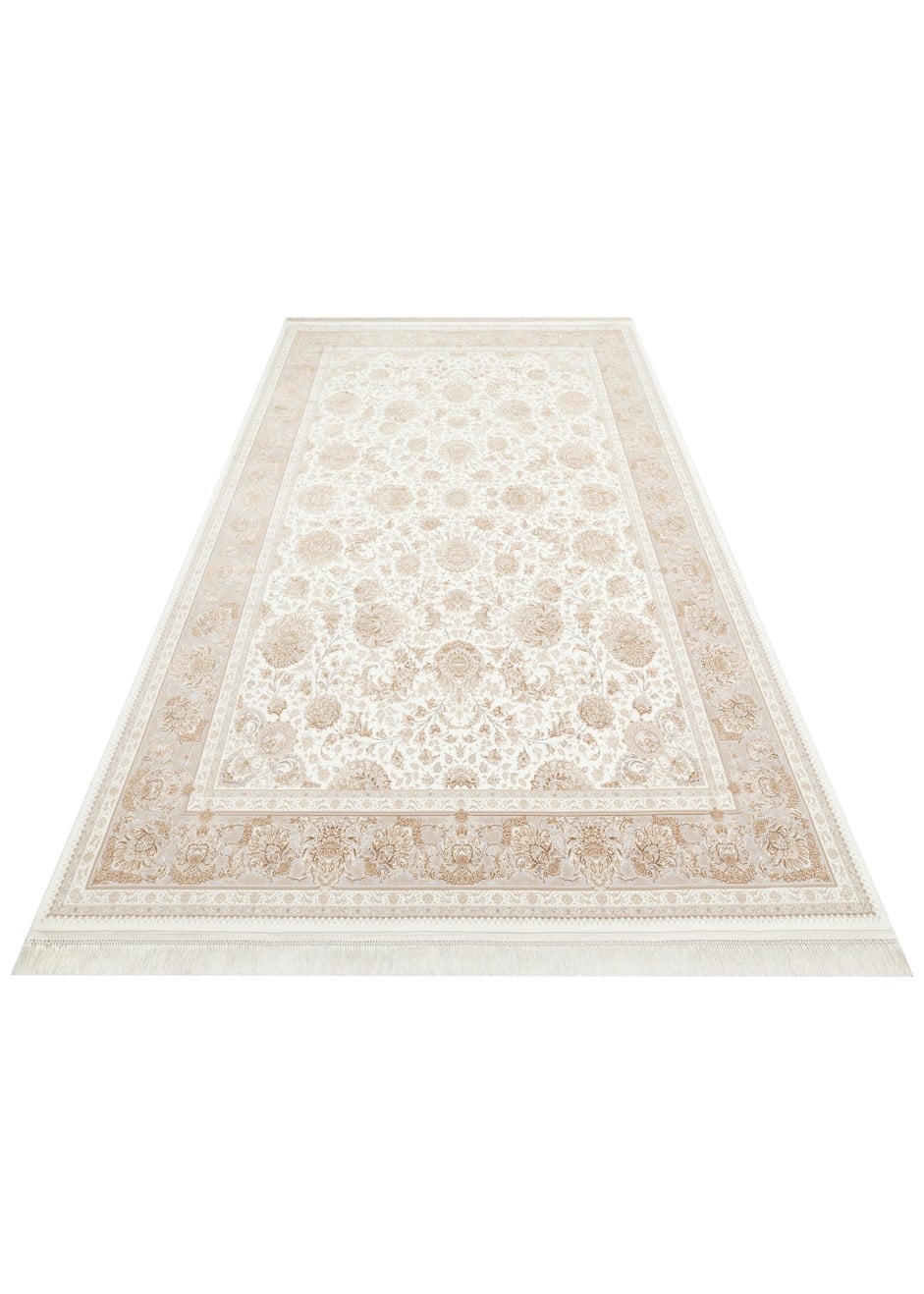 PERSIAN PER 02 CREAM  Klasik Desenli Yüksek Kalite Sıkı ve İnce Dokuma Yaklaşık 3 Milyon Point Makine Halısı