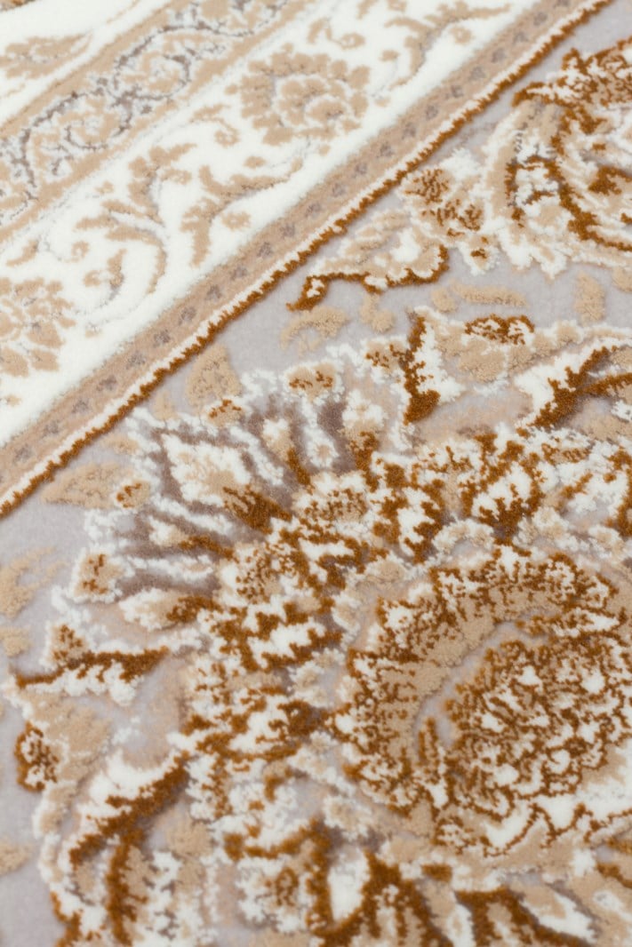 PERSIAN PER 02 CREAM  Klasik Desenli Yüksek Kalite Sıkı ve İnce Dokuma Yaklaşık 3 Milyon Point Makine Halısı