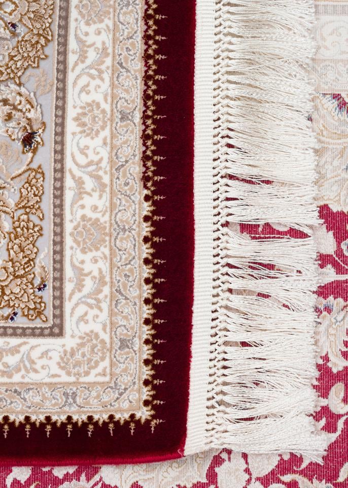 PERSIAN PER 02 RED Klasik Desenli Yüksek Kalite Sıkı ve İnce Dokuma Yaklaşık 3 Milyon Point Makine Halısı