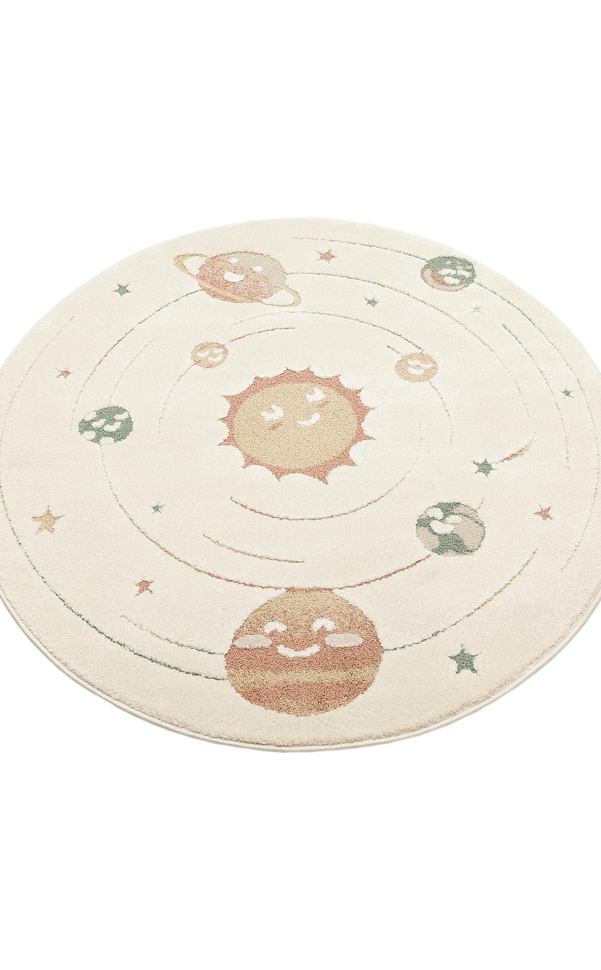 PICCOLO PCL 02 CREAM MULTY  Pastel Renkli Hav ve Toz Vermeyen Çocuk Halısı