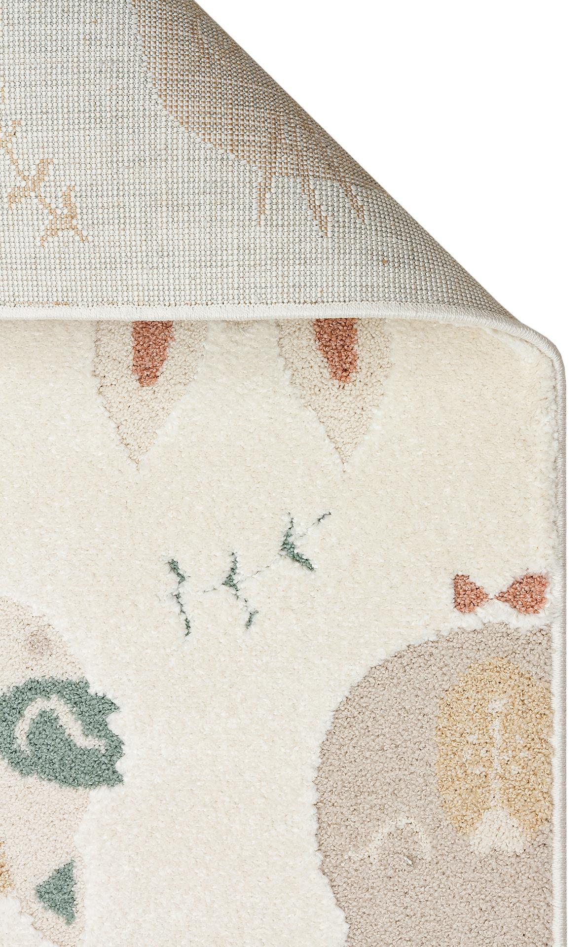 PICCOLO PCL 04 CREAM MULTY  Pastel Renkli Hav ve Toz Vermeyen Çocuk Halısı