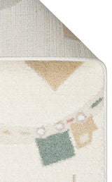 PICCOLO PCL 07 CREAM MULTY  Pastel Renkli Hav ve Toz Vermeyen Çocuk Halısı