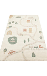 PICCOLO PCL 07 CREAM MULTY  Pastel Renkli Hav ve Toz Vermeyen Çocuk Halısı