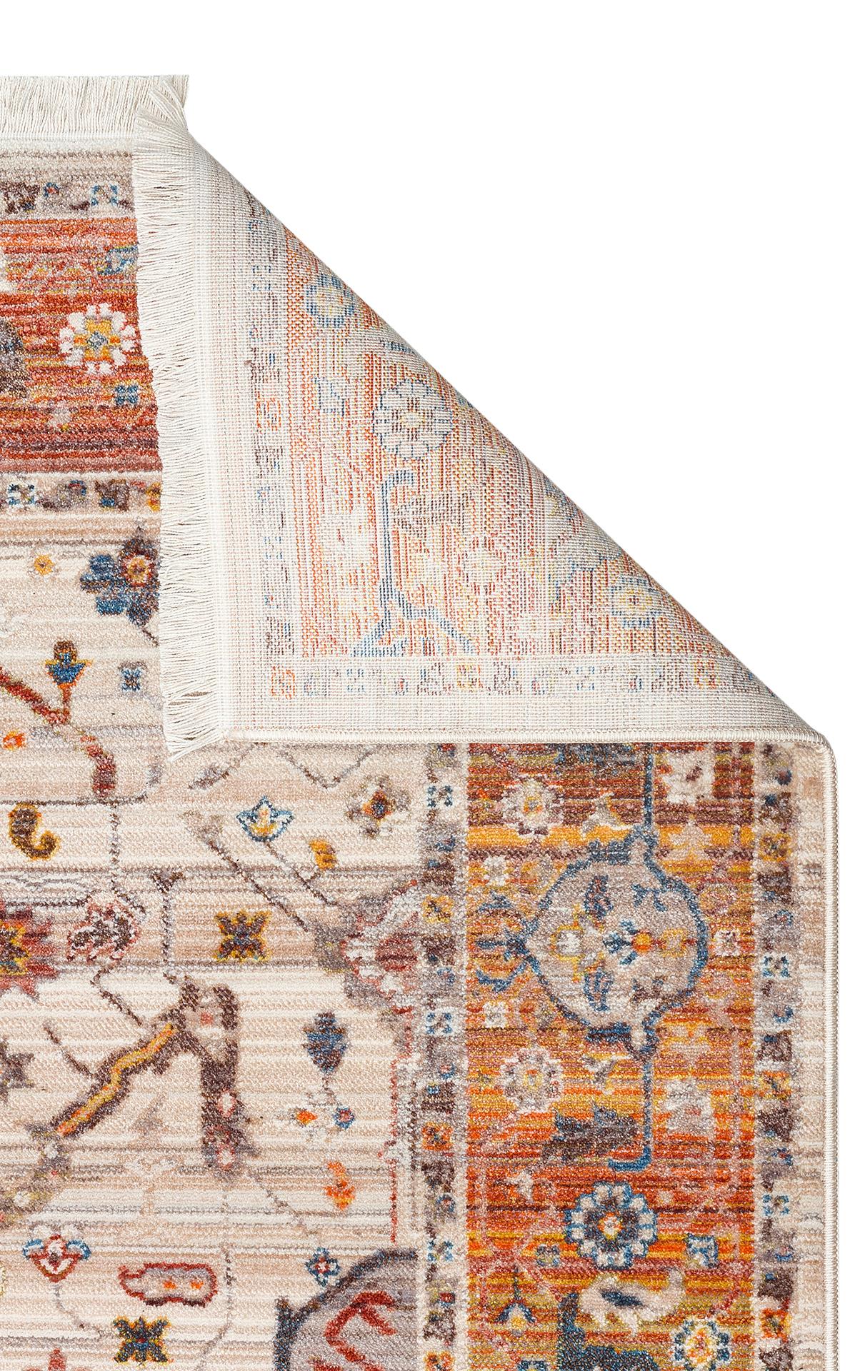 PIETRA PTA 01 CREAM TERRA  Sıcak Renk Tonlarını Etnik Desenler ile Buluşturan Yumuşak Tuşeli Makine Halısı