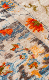 PIETRA PTA 19 BEIGE MULTY  Sıcak Renk Tonlarını Etnik Desenler ile Buluşturan Yumuşak Tuşeli Makine Halısı