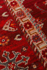 PIETRA PTA 24 RED  Sıcak Renk Tonlu Etnik Desenli Yumuşak Dokulu Makine Halısı