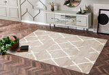 RIGA RG 01 BEIGE WHITE  Hav Toz Vermez Ekstra Yumuşak Dokulu Makine Halısı