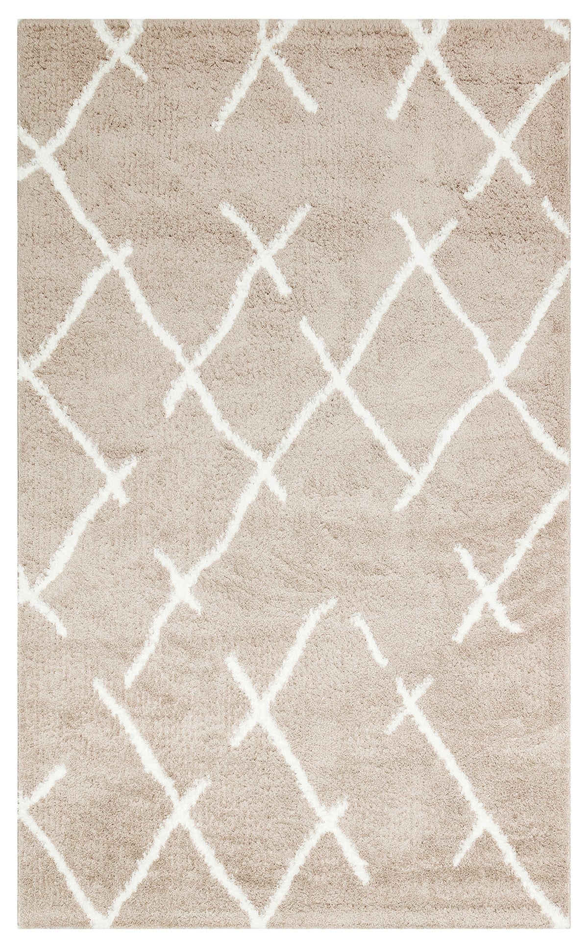 RIGA RG 01 BEIGE WHITE  Hav Toz Vermez Ekstra Yumuşak Dokulu Makine Halısı