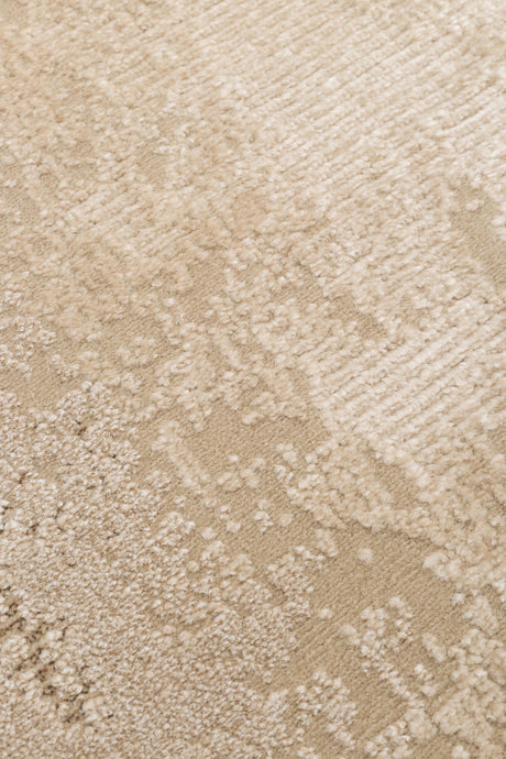 RIVERA RVR 03 BEIGE  Modern ve Klasik Desenli Yüksek Alçak Çift Boyutlu Dokumaya Sahip Yumuşak Tuşeli Makine Halısı