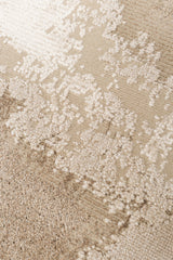 RIVERA RVR 03 BEIGE  Modern ve Klasik Desenli Yüksek Alçak Çift Boyutlu Dokumaya Sahip Yumuşak Tuşeli Makine Halısı