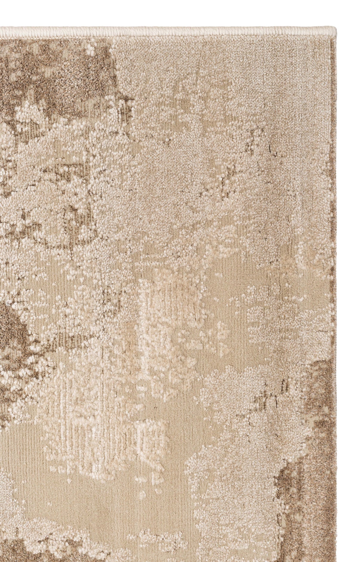 RIVERA RVR 03 BEIGE  Modern ve Klasik Desenli Yüksek Alçak Çift Boyutlu Dokumaya Sahip Yumuşak Tuşeli Makine Halısı