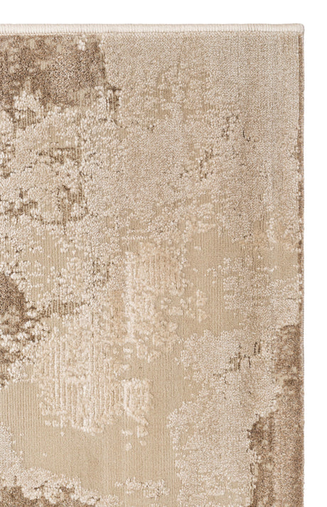 RIVERA RVR 03 BEIGE  Modern ve Klasik Desenli Yüksek Alçak Çift Boyutlu Dokumaya Sahip Yumuşak Tuşeli Makine Halısı
