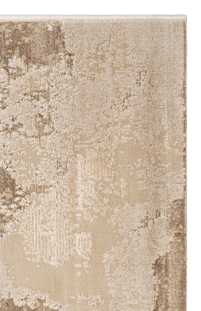 RIVERA RVR 03 BEIGE  Modern ve Klasik Desenli Yüksek Alçak Çift Boyutlu Dokumaya Sahip Yumuşak Tuşeli Makine Halısı