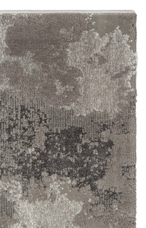 RIVERA RVR 03 GREY  Modern ve Klasik Desenli Yüksek Alçak Çift Boyutlu Dokumaya Sahip Yumuşak Tuşeli Makine Halısı