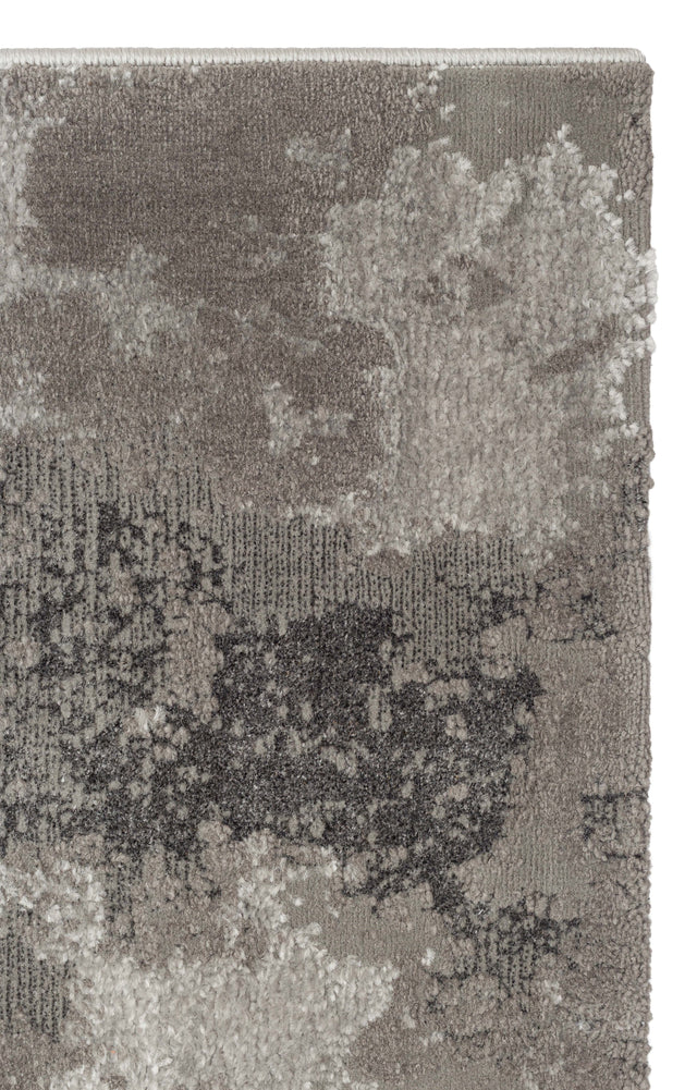 RIVERA RVR 03 GREY  Modern ve Klasik Desenli Yüksek Alçak Çift Boyutlu Dokumaya Sahip Yumuşak Tuşeli Makine Halısı