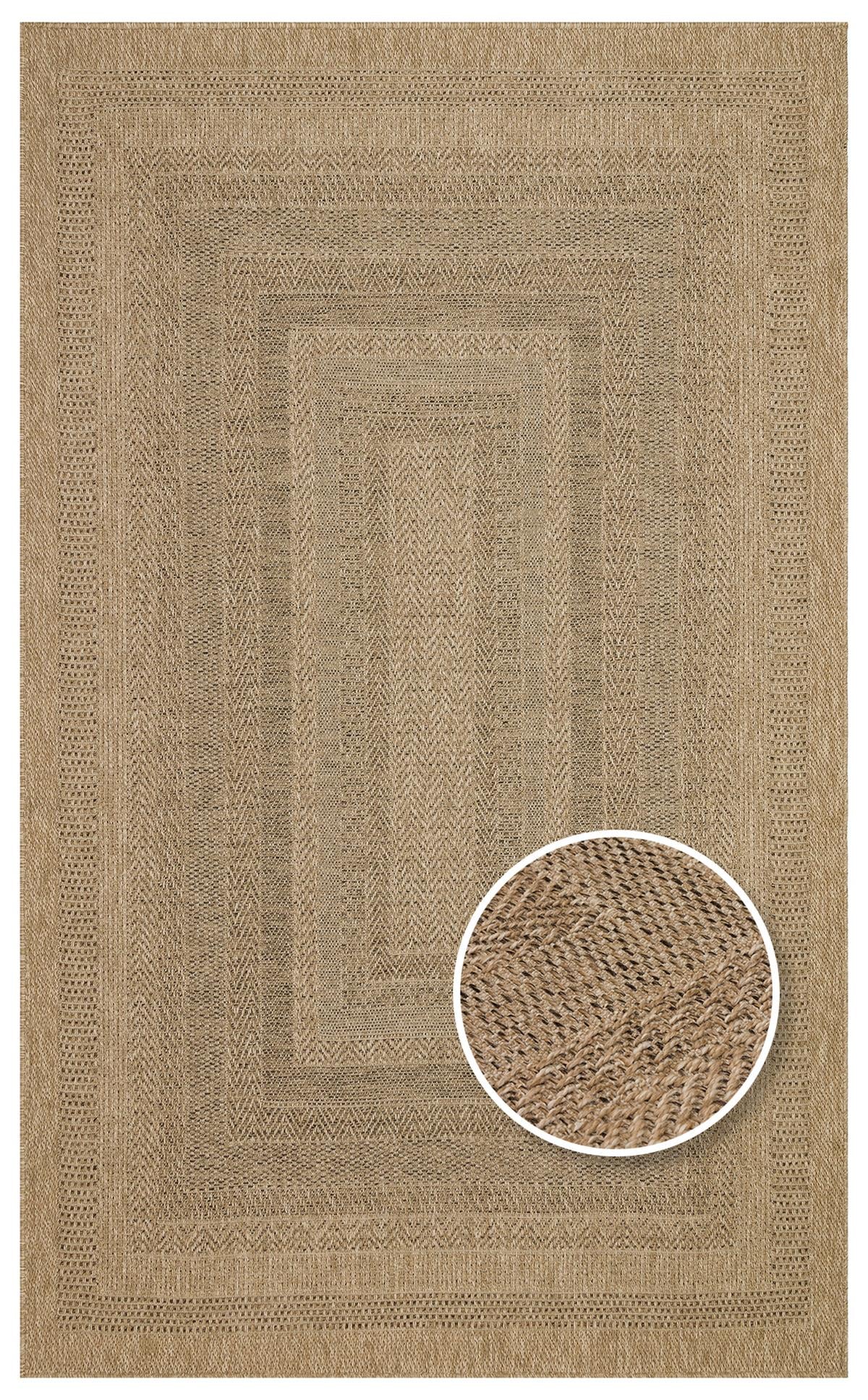 SALDA SLD 02 NATURAL  Güneş Işığı ve Suya Dayanıklı Jüt Görünümlü Sisal Halı
