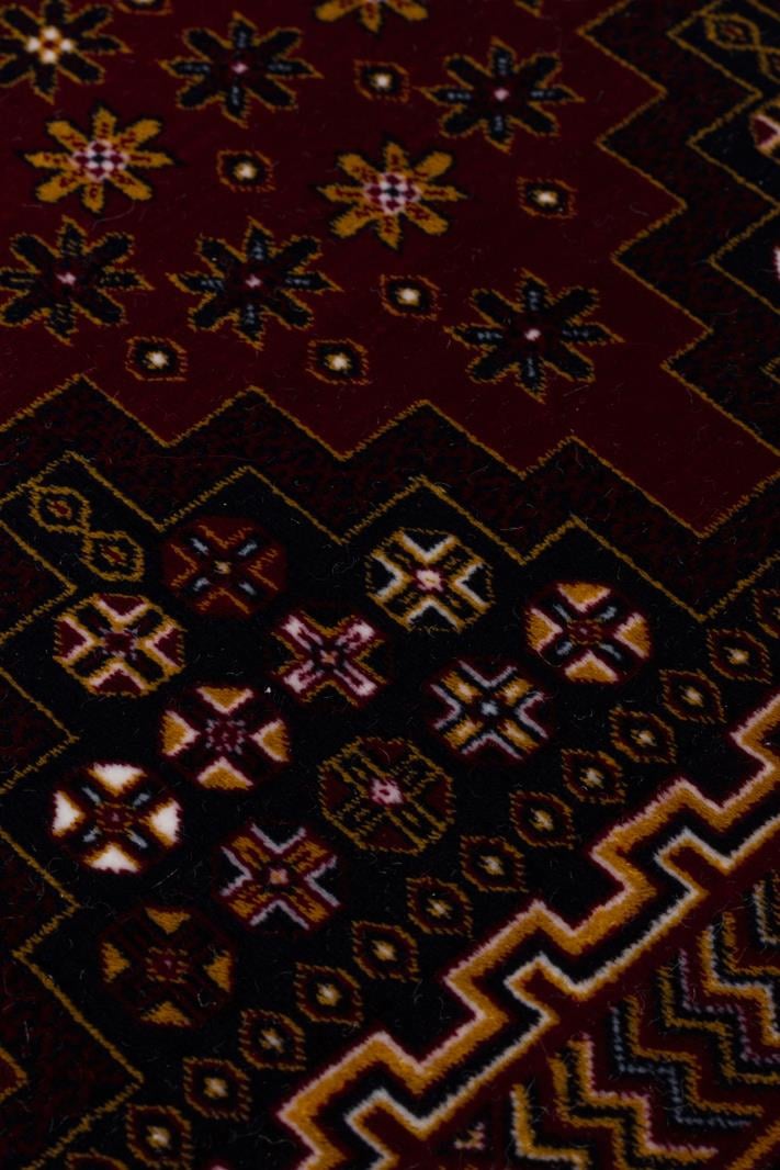 SATEEN AFGHAN SFG 01 RED  Yıkanabilir Afgan Desenli Hav Toz Vermeyen Kaymaz Tabanlı Sık Dokuma Halı