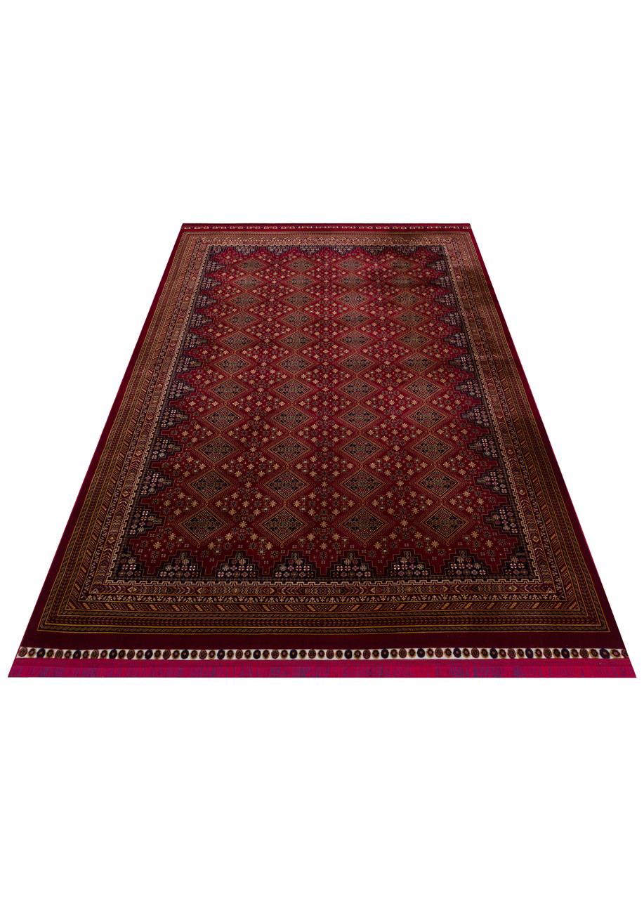 SATEEN AFGHAN SFG 01 RED  Yıkanabilir Afgan Desenli Hav Toz Vermeyen Kaymaz Tabanlı Sık Dokuma Halı