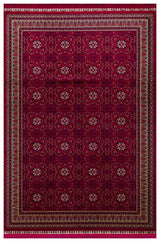 SATEEN AFGHAN SFG 03 RED  Yıkanabilir Afgan Desenli Hav Toz Vermeyen Kaymaz Tabanlı Sık Dokuma Halı