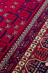 SATEEN AFGHAN SFG 03 RED  Yıkanabilir Afgan Desenli Hav Toz Vermeyen Kaymaz Tabanlı Sık Dokuma Halı