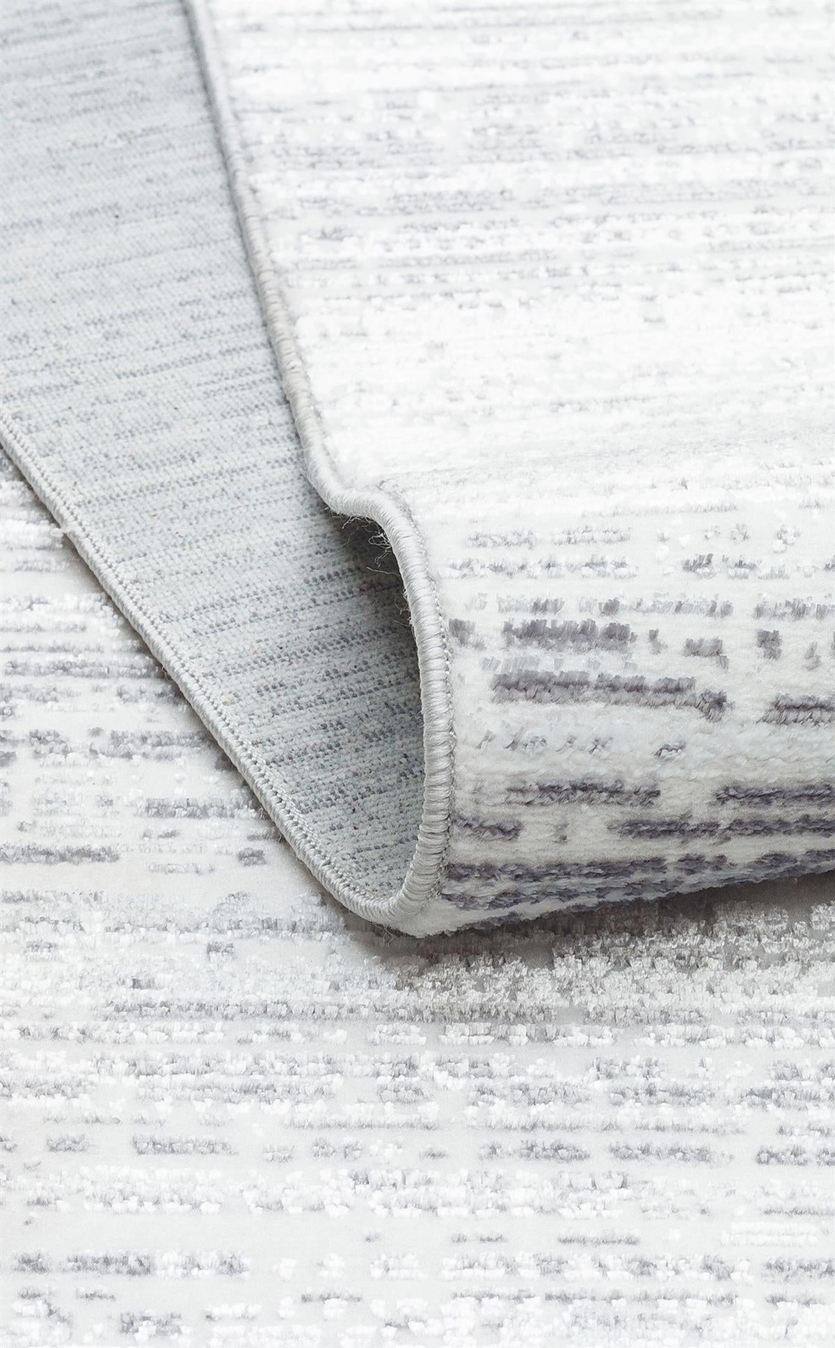 SATEEN ST 101 L.GREY XW  Hav Toz Vermez Yıkanabilir Kaymaz İnce Dokuma Modern Halı
