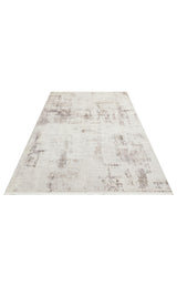 SATEEN ST 106 CREAM BEIGE  Yıkanabilir Kaymaz Tabanlı Hav Vermez Sık Dokuma Modern Halı
